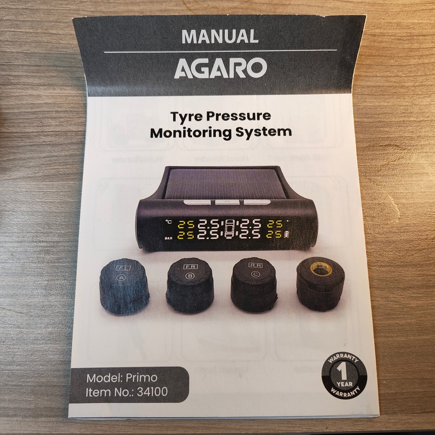 AGARO Primo Tyre Pressure Monitoring System (Refurbished)