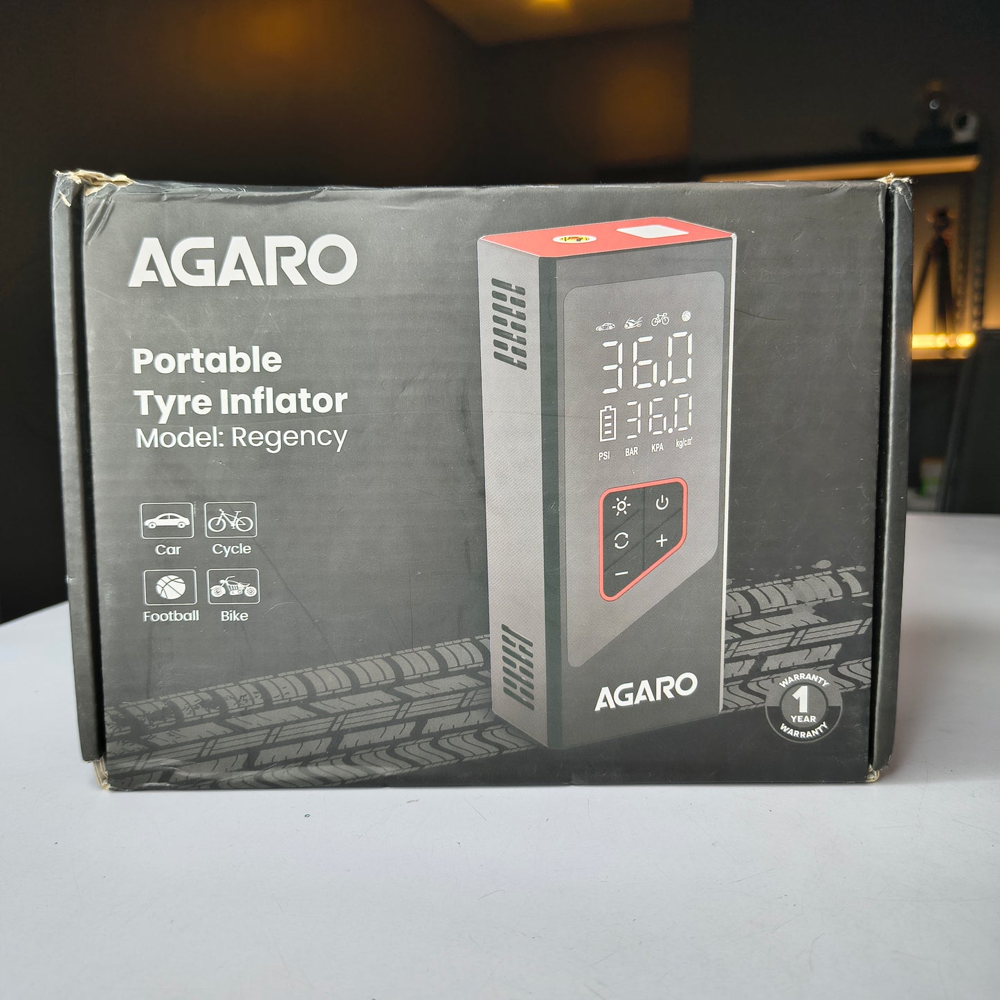 AGARO Regency Portable Tyre Inflator (Refurbished)