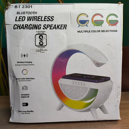 Wireless Charger 4 in 1 Lamp with Bt Speaker (Refurbished)