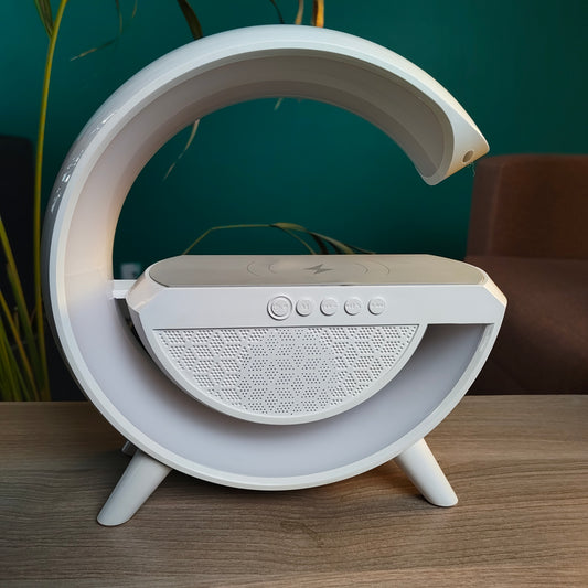 Wireless Charger 4 in 1 Lamp with Bt Speaker (Refurbished)