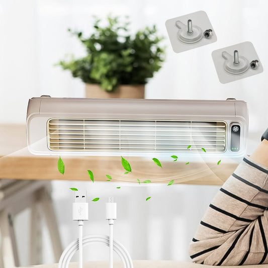 Portable Air Conditioning Cooling Fan (1 Pc  With 2 Pc Adhesive Hook)
